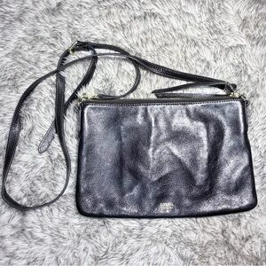 Fossil Black Leather Crossbody Bag